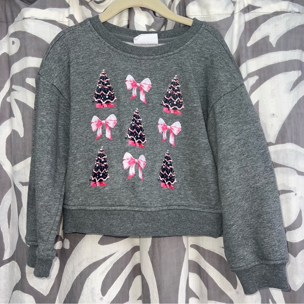Pink Rhinestone Christmas Tree Sweatshirt